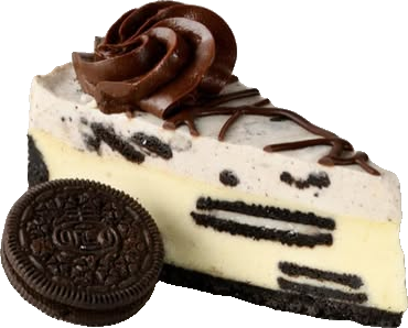 Cookies and cream cheesecake slice