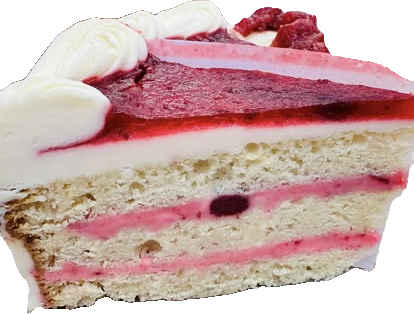 Strawberry cream cake slice